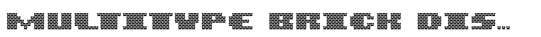 MultiType Brick Display Wide Bold image